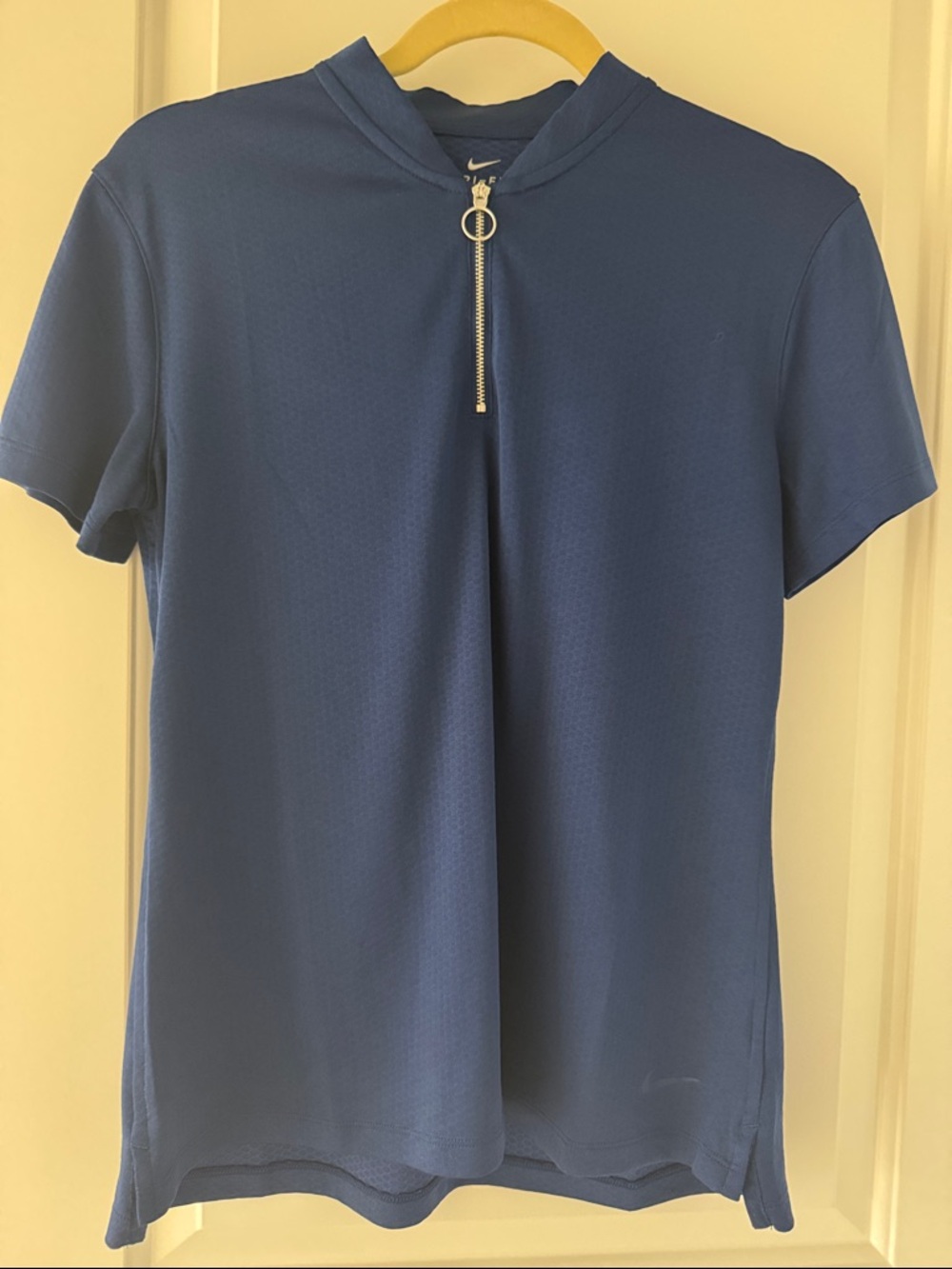 Nike Women’s Royal Blue Short Sleeve Zip Polo • size medium • golf